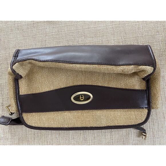 Vintage Etienne Aigner Bag Purse Natural Woven - Picture 2 of 10